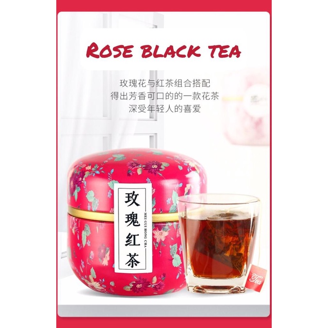 

[COD] FLOWER TEA - ROSE BLACK TEA / TEH BUNGA MAWAR [10 PACK] [COD]
