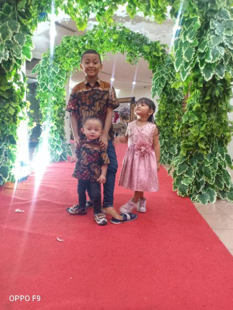 Couple Batik Ayah Ibu Anak Kids Fashion Usia 1-10 Tahun