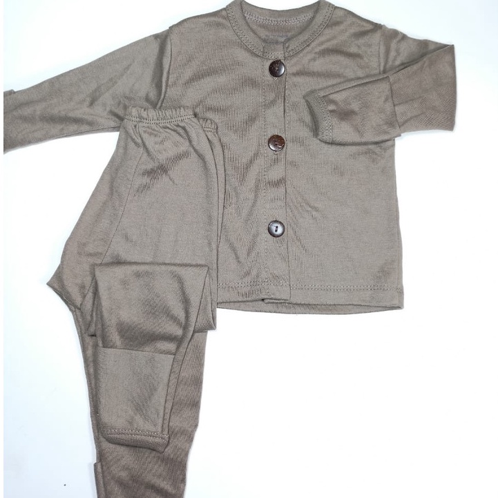 WINTEKU Pajamas Set POLOS BOY STONE- Setelan KANCING PANJANG POLOS STONE