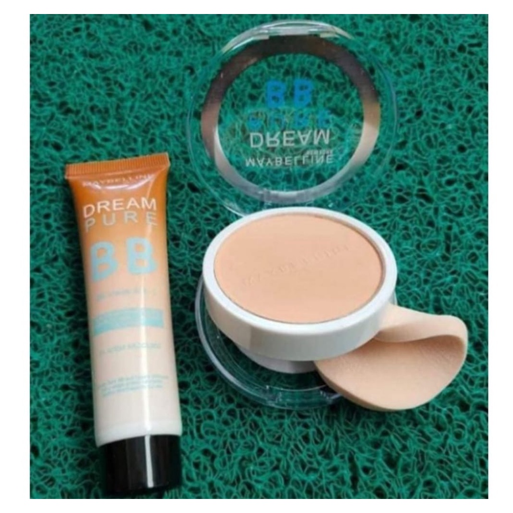 Maybeline 2in1 Bedak &amp; Foundation / MAKE UP SET MEIBELINE FITME 2IN1/ MEIBELLINE 2IN1 BB DREAM