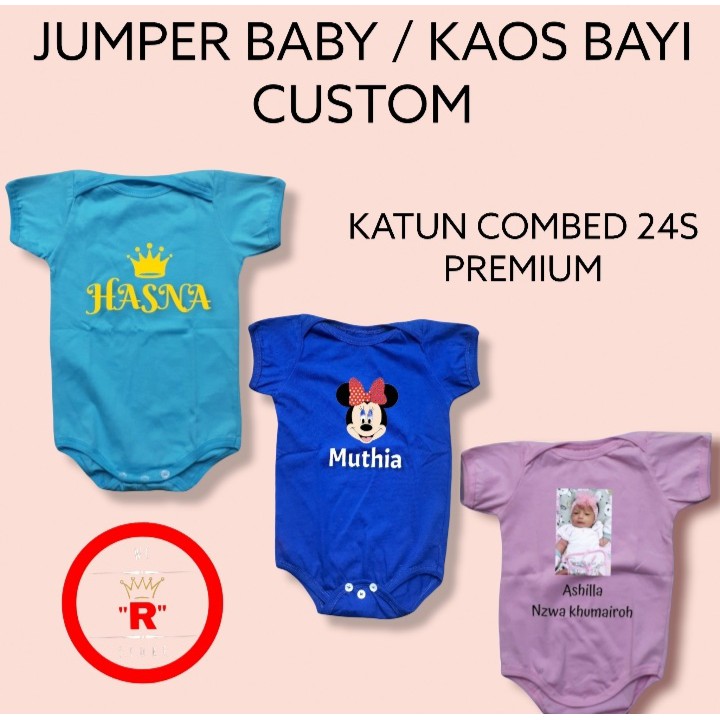 BAJU BAYI / JUMPER BABY DESAIN NAMA ( Request nama )