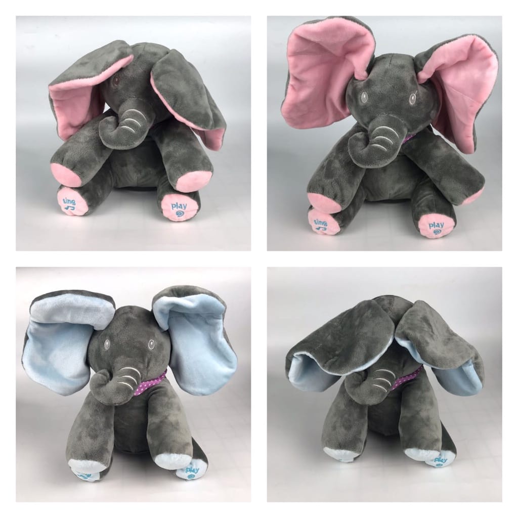 WE Boneka Music Gajah Peek a boo Gajah / Puppy Clap