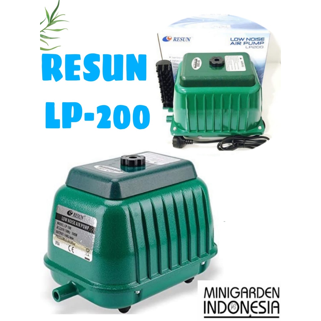 RESUN LP 200 airpump pompa udara resun lp200 mesin aerator aquarium - bubble + dus