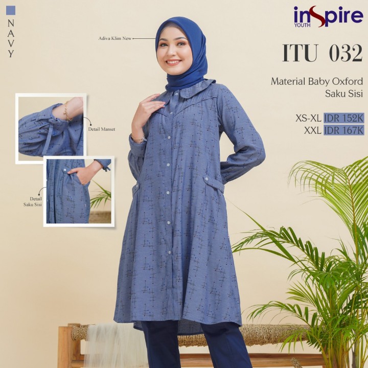 Baju Tunik Nibras ITU 032 Baju Kuliah Santai Hangout Inspire Terbaru 2021 ITU 032 Inspire By Nibras