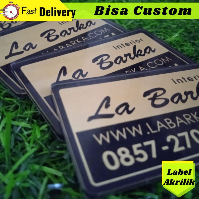 

Label Akrilik / Brand Usaha / Branding Usaha