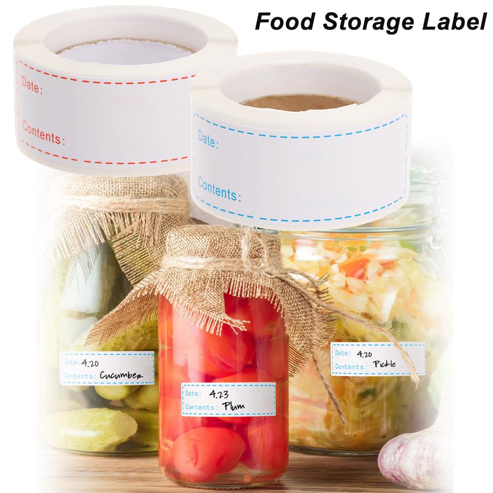 Label Penyimpanan Makanan Atas Removable Freezer Kulkas Toples Stiker