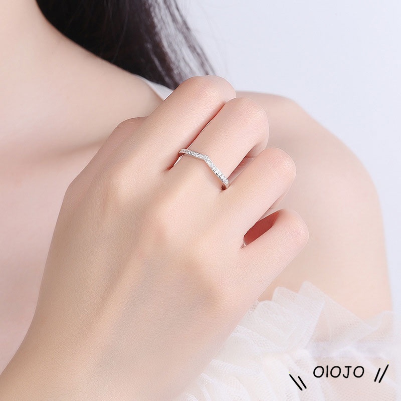 1 Pc Cincin Berlian Fashion Sederhana Dapat Disesuaikan Berlian Kristal Cincin Ulang Tahun Pertunangan Perhiasan Wanita - ol