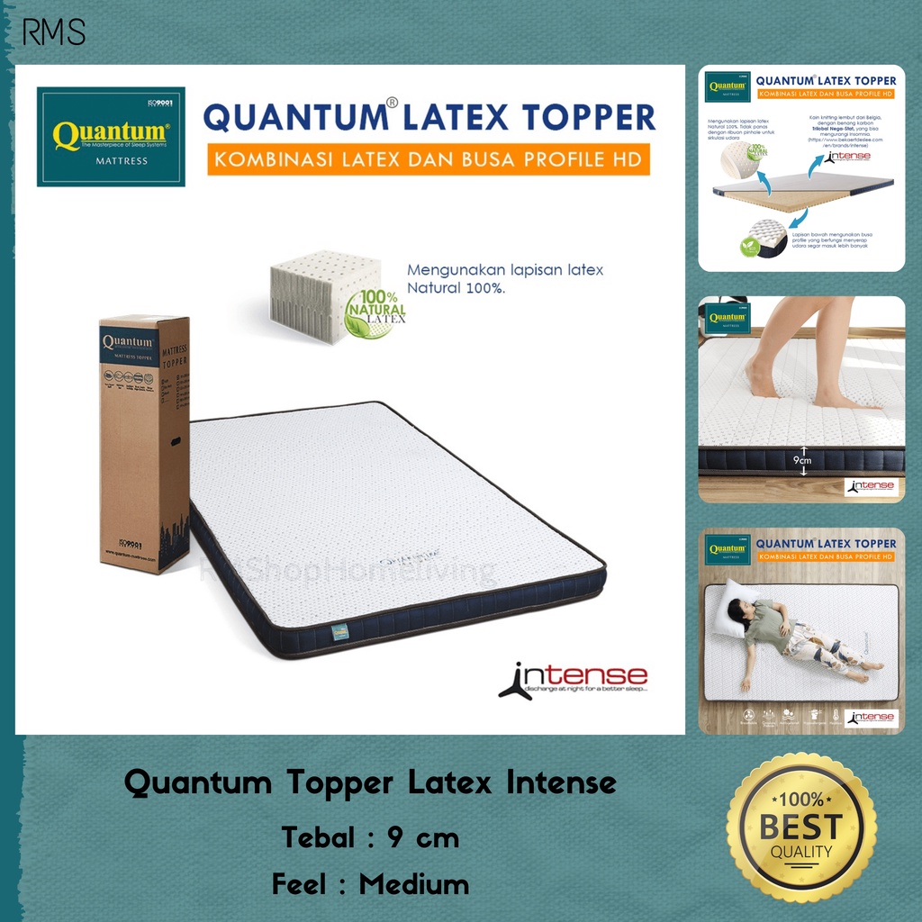 Quantum Topper Latex Intense 200 x 200 x 9 Cm / Topper Latex / Topper Matras / Matras Latex / Kasur