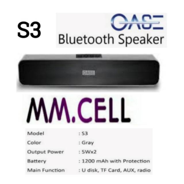 SPEAKER BLUETOOTH OASE S3 ORIGINAL