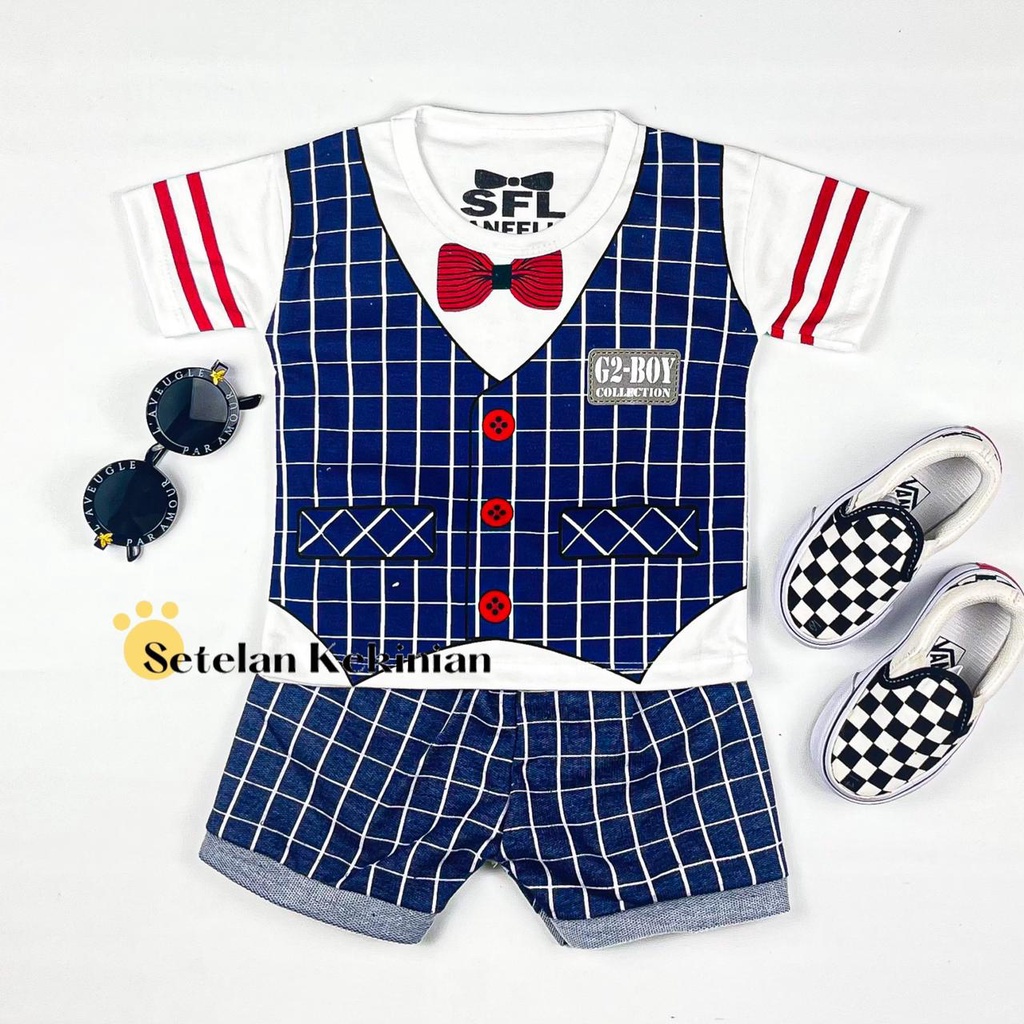 [SK] Setelan Anak Bayi Laki Laki 6 12 Bulan Set Pakaian Baby Baju Bayi Stelan Baby Murah Fashion Boy