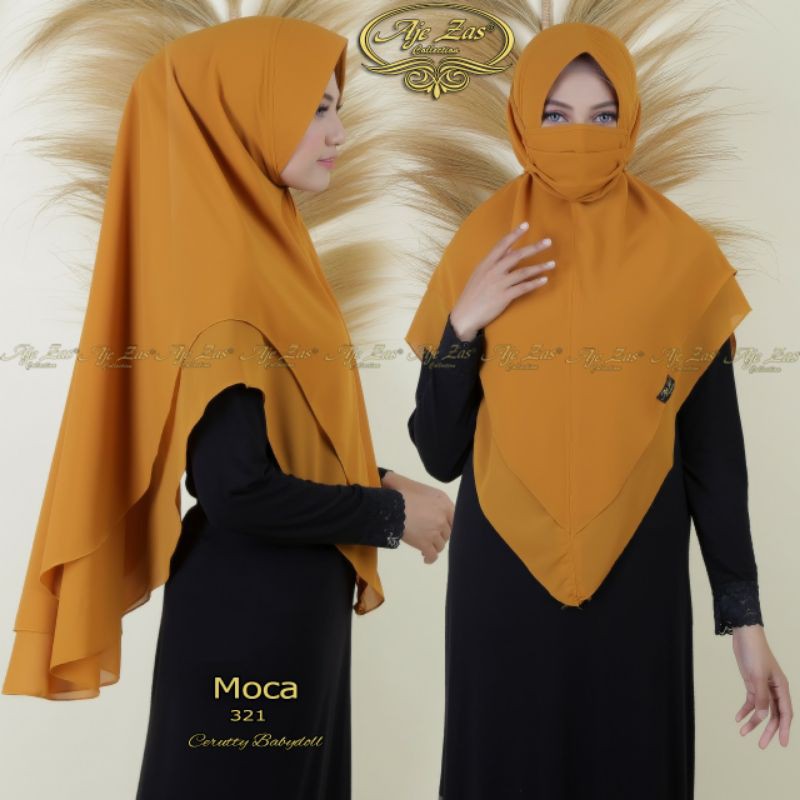 khimar hijab aje zas moka free masker