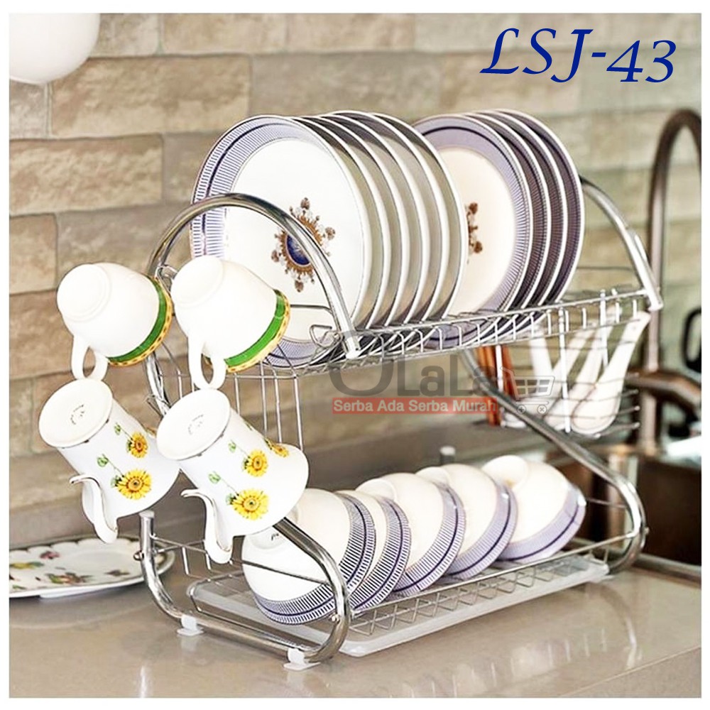 RAK PIRING WL 231 STAINLESS STEEL 2 TINGKAT TIERS MODEL TERBARU