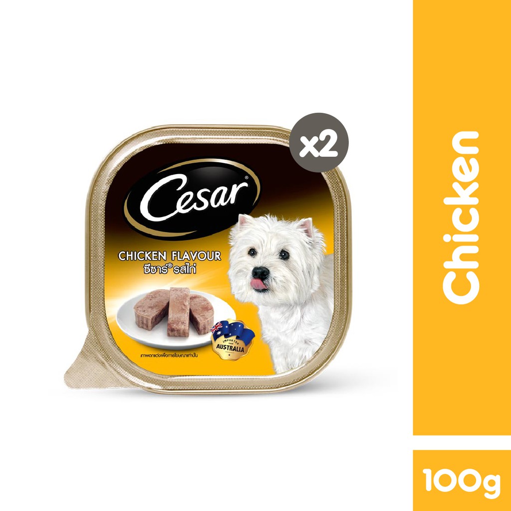 CESAR® Makanan Anjing Basah 100 g - Isi 2-Chicken