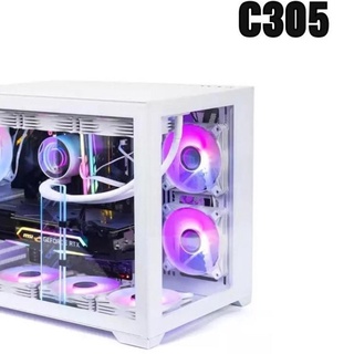 DarkFlash C305 - Tempered Glass Mid-Tower ATX Gaming Case