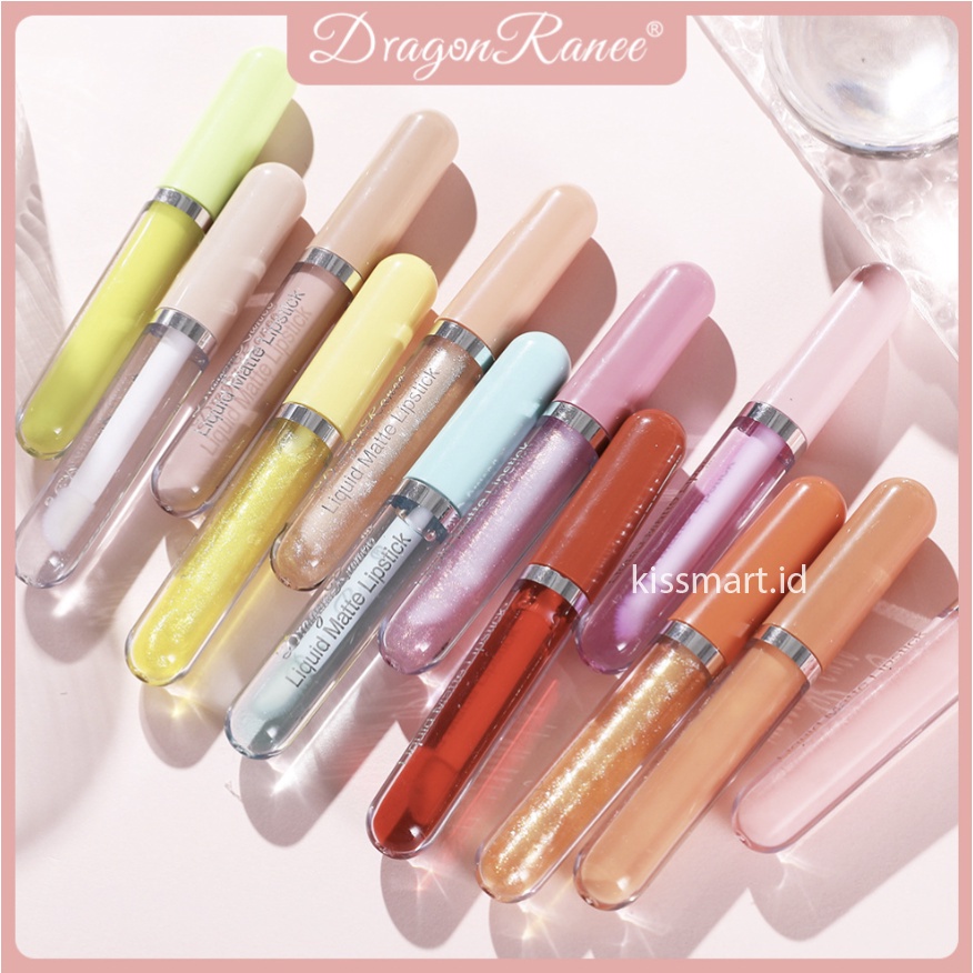 DRAGON RANEE Lip Gloss Macaron Glossy Makaron Lipgloss Membuat Bibir Lebih Sehat Dan Tidak Lengket TD002