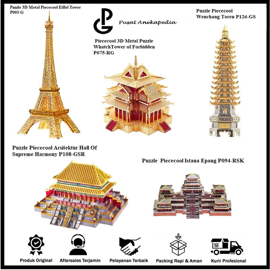 Puzzle 3D Metal Piececool Eiffel Tower - WhatchTower - Wenchang Toren