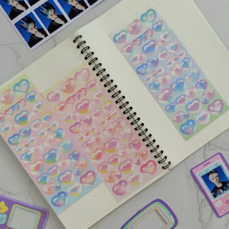 

HEART STICKER | STIKER HOLOGRAM MOTIF LOVE