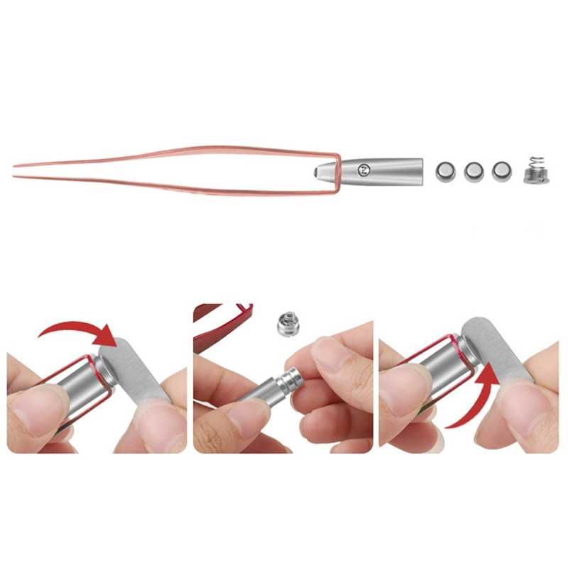 Biutte.co Pembersih Telinga Korek Kuping Ear Spoon Wax Picker with LED Light - 0ZJX9 - Rose Gold