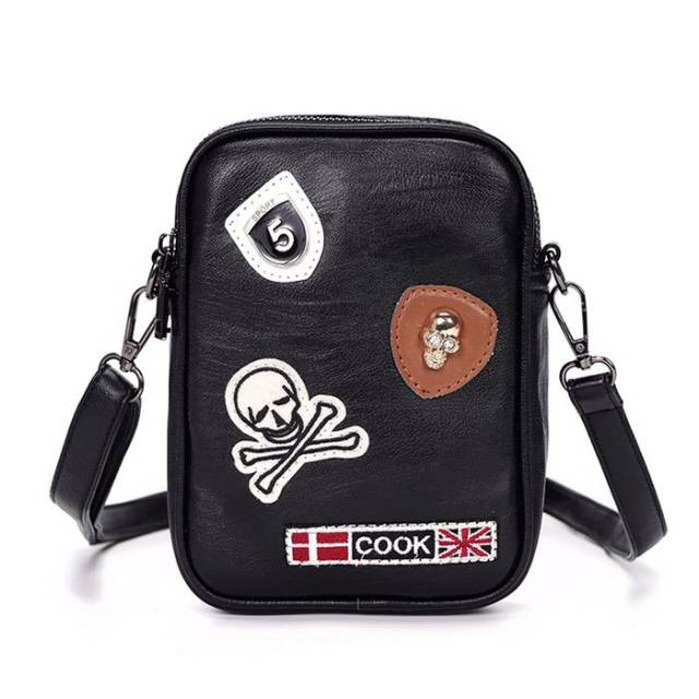 COOK SKUL Import Tas Selempang Kulit Tas Pria Mini Slingbag