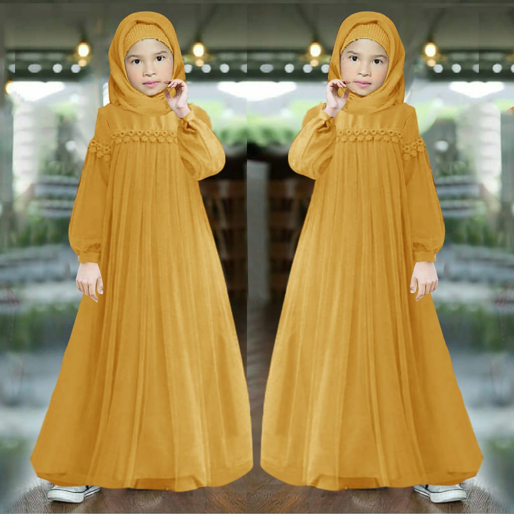 PCS GAMIS ANAK MAXY NURAINI KID MOSCREPE TILE VARISI RENDA 3 UKURAN S M L PMS ADA VIDEO REVIEW ASLI PRODUK