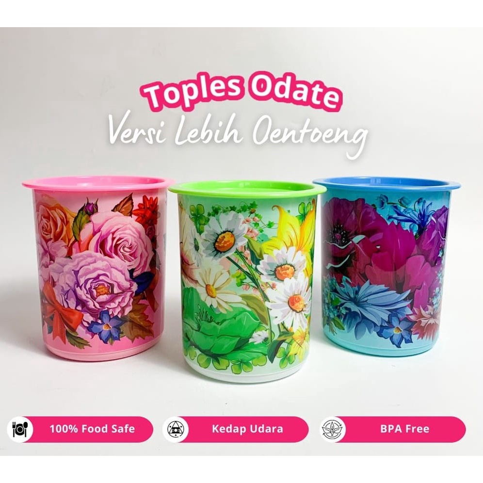 Toples Odate Motif Flower/Toples Makanan Ringan