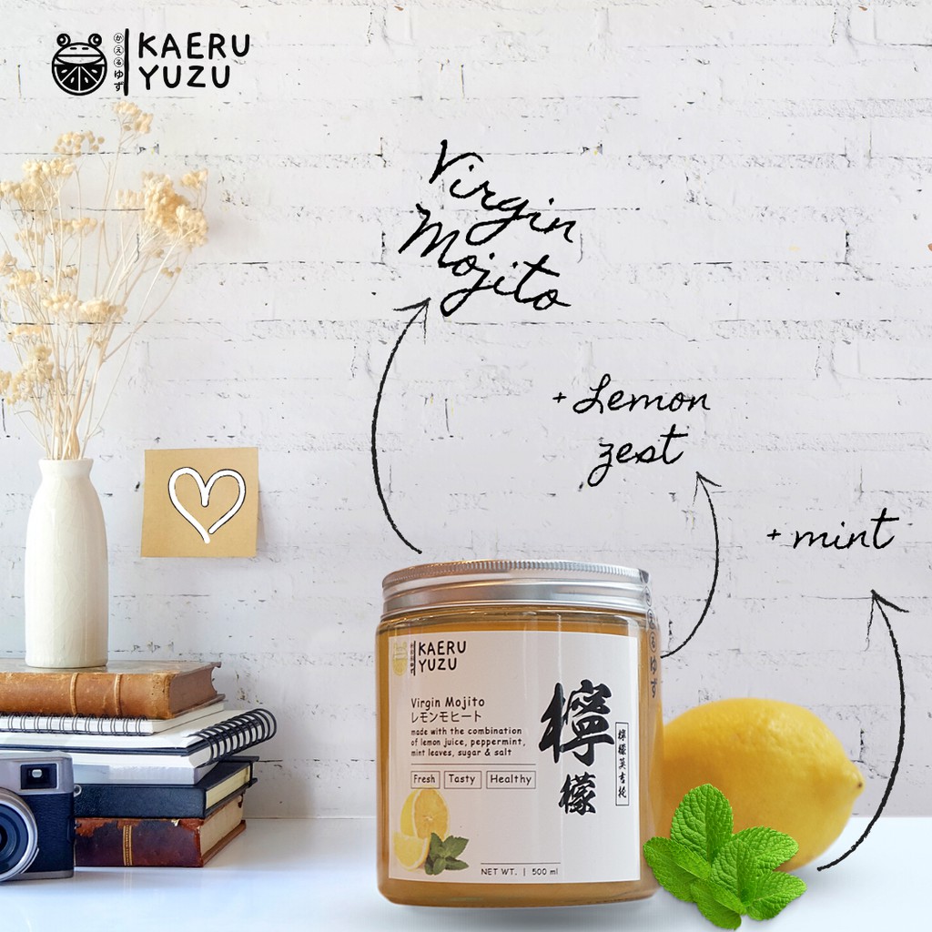 

Kaeru Yuzu Virgin Mojito | Minuman Lemon Mint | campuran untuk homecafe 800gr