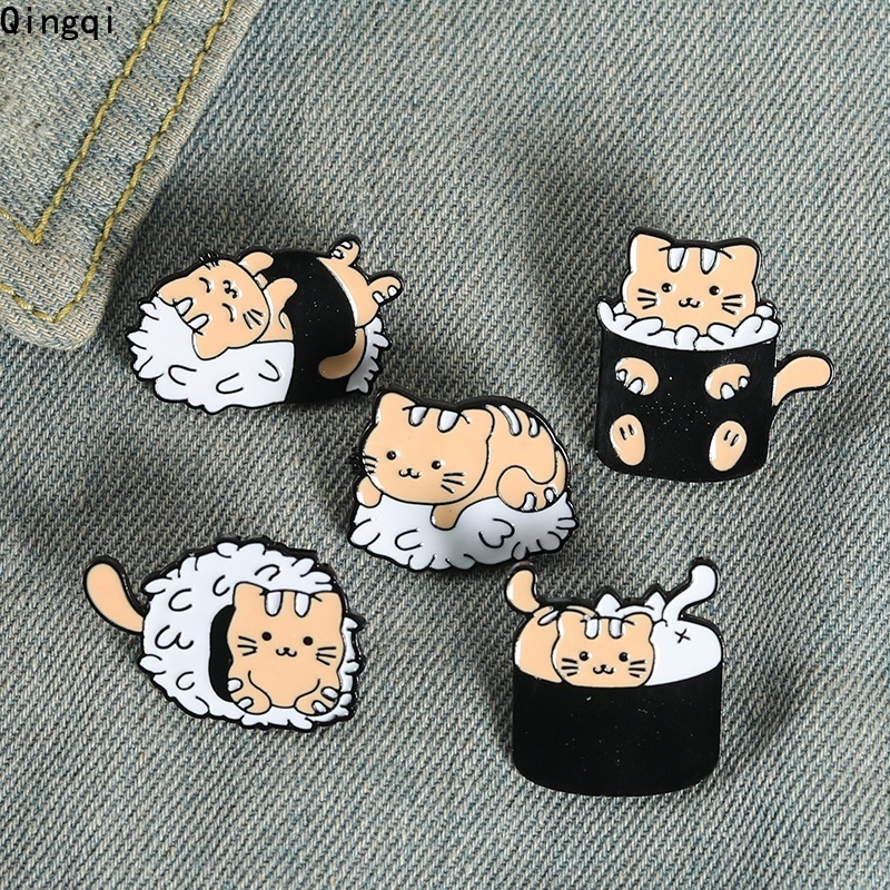 Bros Pin Enamel Bentuk Sushi Rice Ball Gaya Jepang Untuk Anak