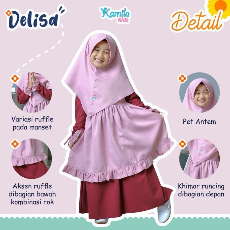 Delisa Dress SET by kamila kids DISKON 10%.