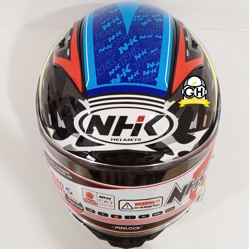 HELM NHK GP R TECH STREET R45 BLACK BLUE GLOSSY