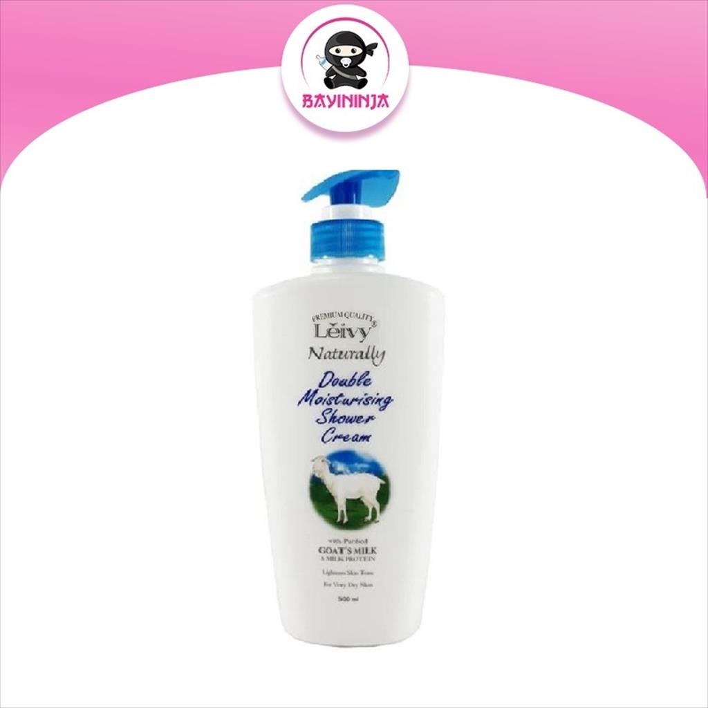 LEIVY Goats Milk Shower Cream Sabun Mandi Susu Kambing Pump 500 ml