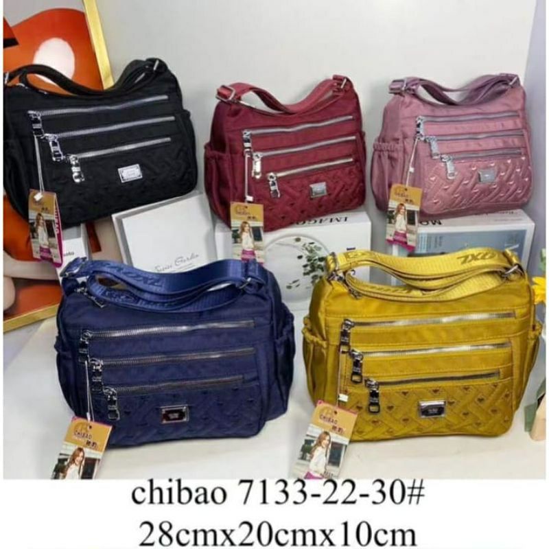 CB7133AB#Tas slempang CHIBAO kanvas Oroginal