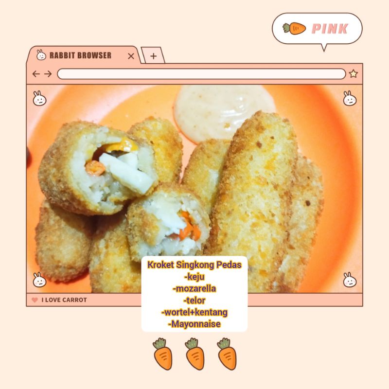 

Cemilan Trada Kroket Singkong Frozen Pedas isi 5pcs
