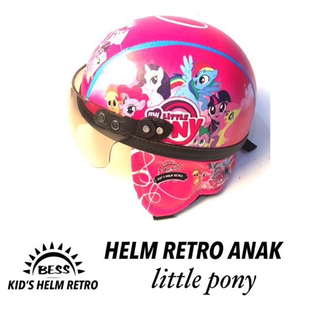 FREE BUBBLE WRAP!! BESS - HELM RETRO ANAK HIGH QUALITY PRINTING MOTIF LITTLE PONY