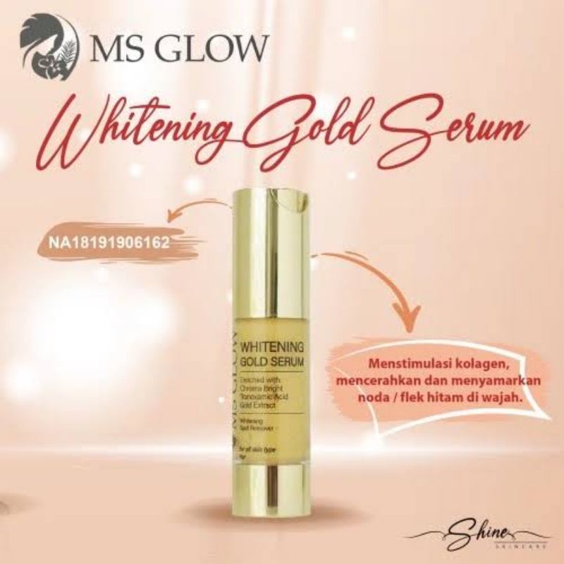 MS Glow Gold Whitening Serum untuk flek hitam