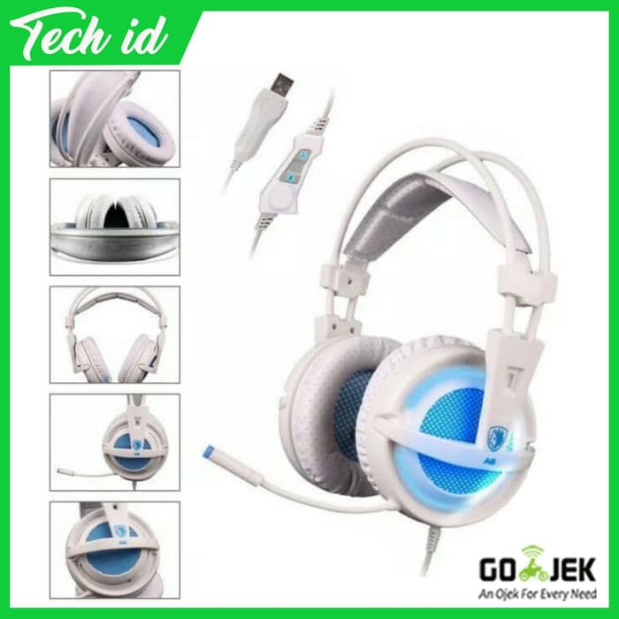 Sades Gaming Head Set SA-704 LOCUST White Headset Sades