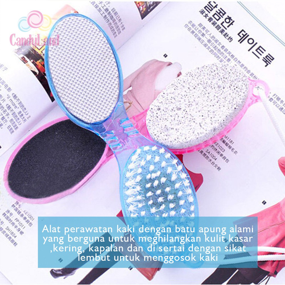 Sikat Alat Gosok Kaki Kapalan Penghalus Kulit Kaki Pedicure Paddle Brush 4 In 1