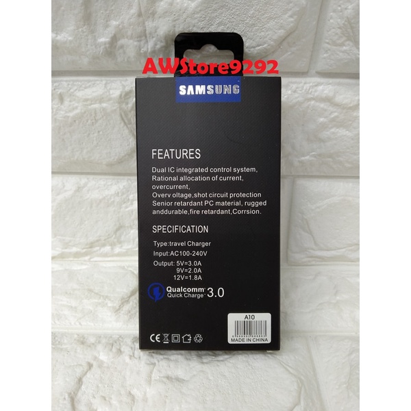 Travel Charger Kabel data USB Samsung Galaxy A10