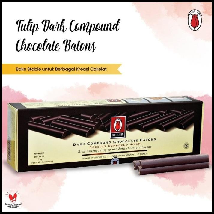 

Tulip Choco Stick 1.5 Kg Dark Compound Chocolate Buttons