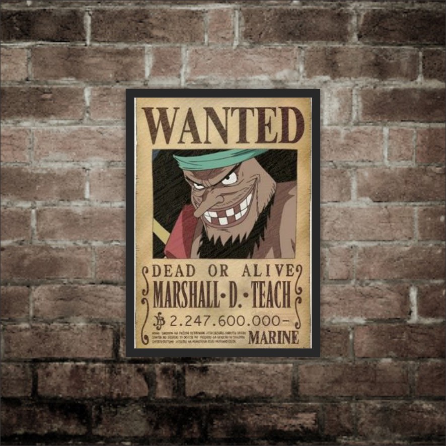 Poster Anime one piece wanted Hiasan Dinding Kamar wall decor-18