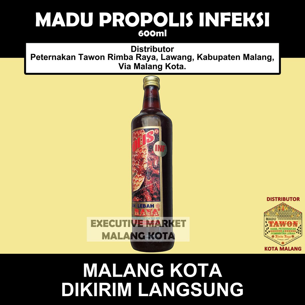 Madu Propolis Infeksi Madu Rimba Raya Botol Kaca 600ml Indonesia