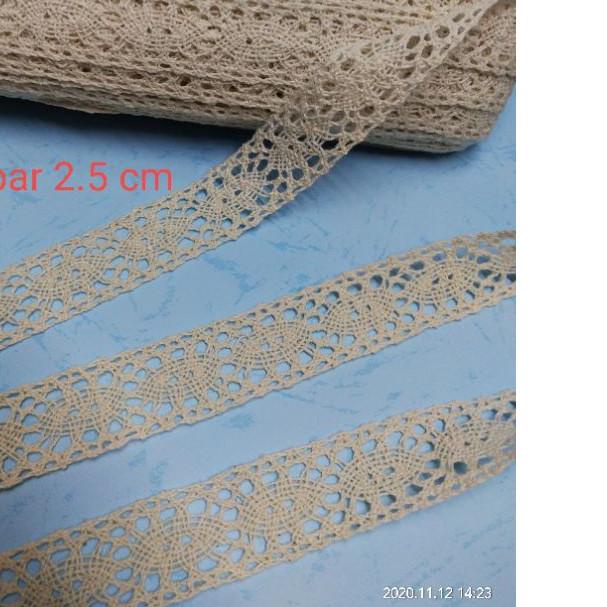 ✼ RENDA kait renda rajut renda tengah renda putih renda pita renda lis renda putih renda baju renda 