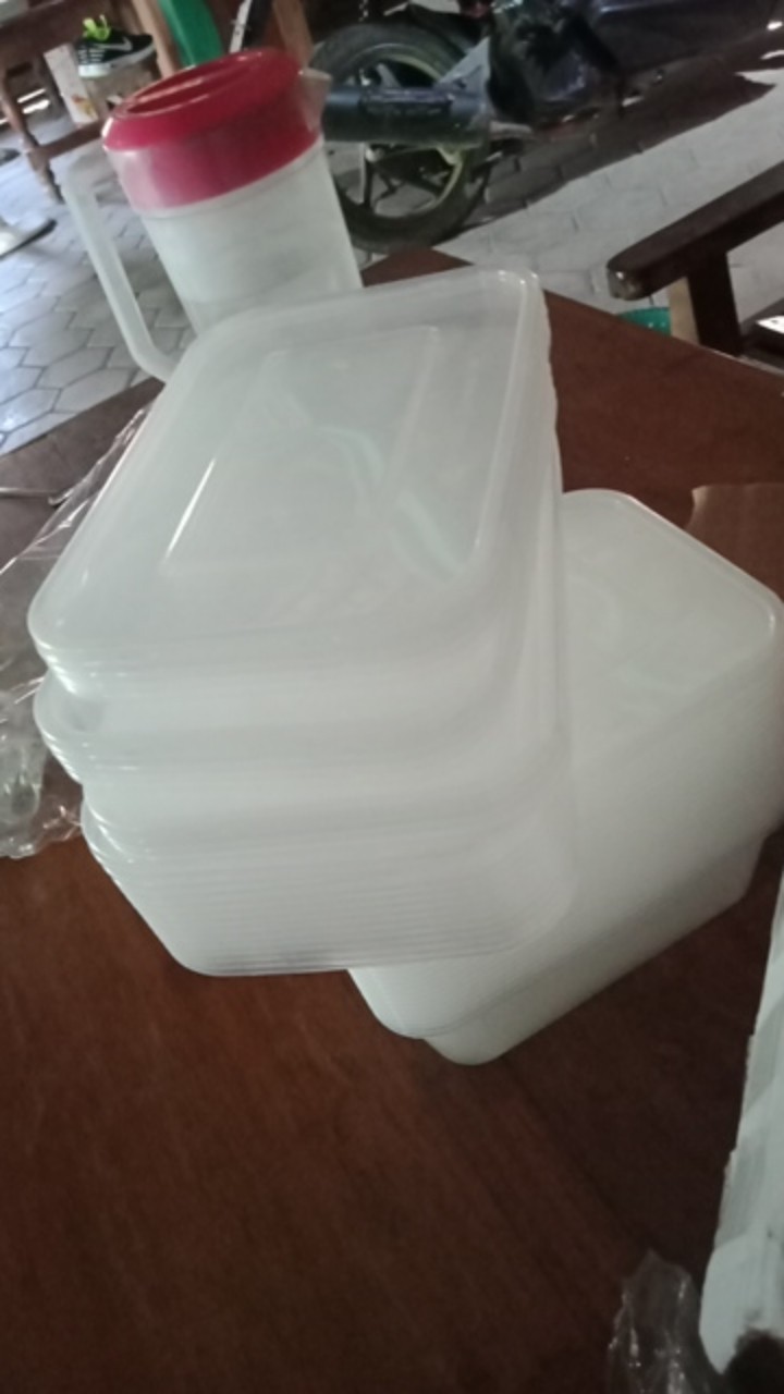 Promo!!! Food Container Box Tempat Makanan Plastik Thinwall Polos Uk: 750 Ml (25pcs)