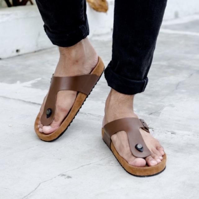 DENVER - BROWN  ( Sandal Unisex / Wanita &amp; Pria )