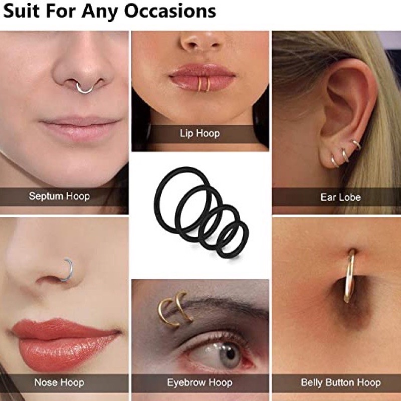 Anting ring mutlifungsi / antin ring telinga hidung bibir stainles stell anti luntur