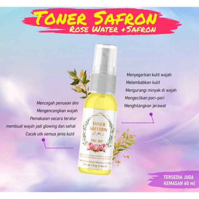 saffron rose water toner