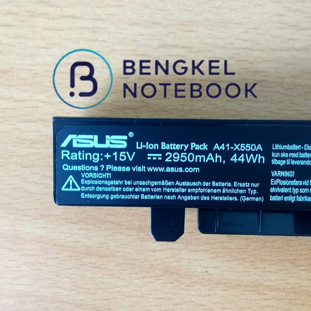 Baterai Asus A41-X550 A41-X550A Eksternal A450 K450 X550V A550 F450 F550 F552 K550 P450 P550 R409 R510 X450CC X550 X550C X550A X550CA X452E X452C X450C X450L A450L A450L A450C Original