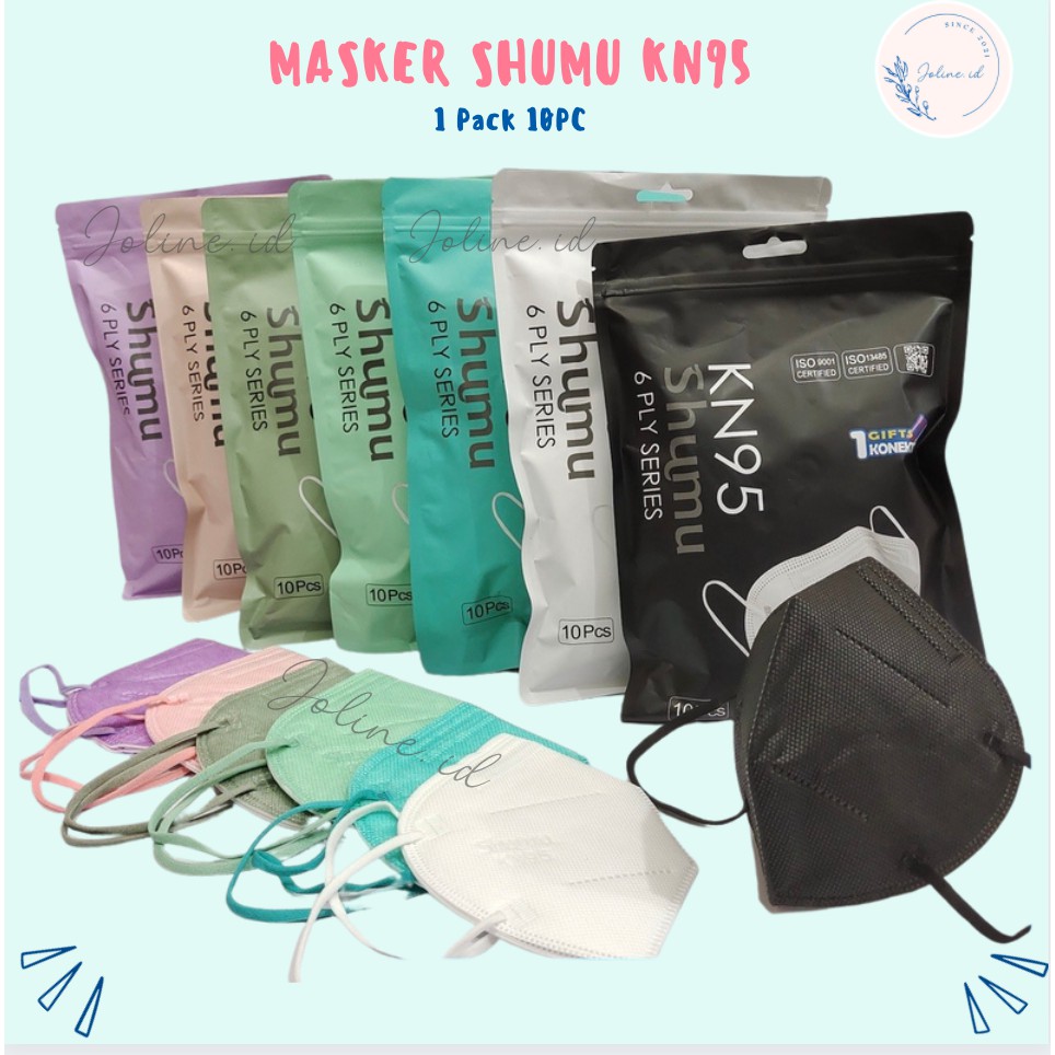 Masker SHUMU KN95 6ply Disposable Earloop isi 10pc Premium Quality Masker Kesehatan Face Mask