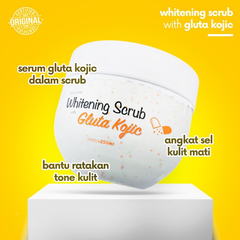 MS Glow whitening scrub gluta kojic lulur tubuh perawatan tubuh 100% original bisa cod