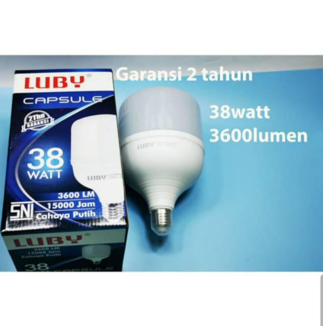 Lampu LED 38 Watt Capsule Merk Luby Cahaya Putih