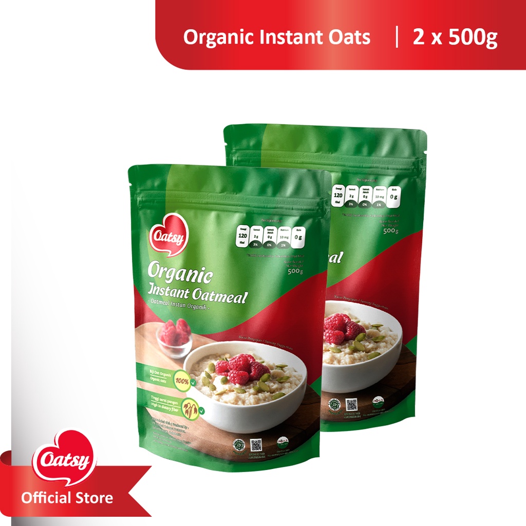 

OATSY Organic Instant Oatmeal 500gr (Double Pack)